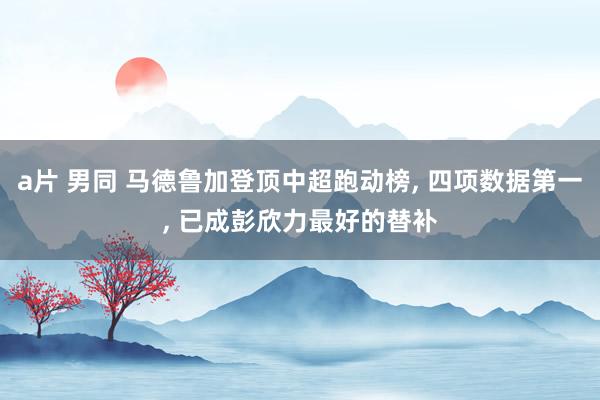 a片 男同 马德鲁加登顶中超跑动榜， 四项数据第一， 已成彭欣力最好的替补